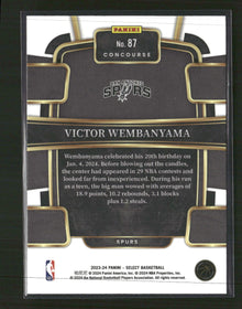 2023-24 Panini Select Blue (Retail Base) Victor Wembanyama Rookie #87