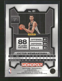 2023-24 Panini Prizm Monopoly Victor Wembanyama #81