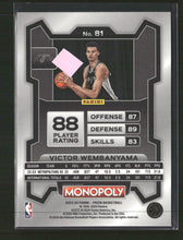 2023-24 Panini Prizm Monopoly Victor Wembanyama #81