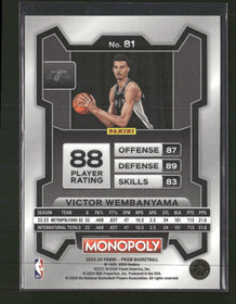 2023-24 Panini Prizm Monopoly Victor Wembanyama #81