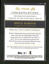 2013 Topps Tribute Tribute to the Stars Relics Orange Bryce Harper #/50 #TTSR-BH