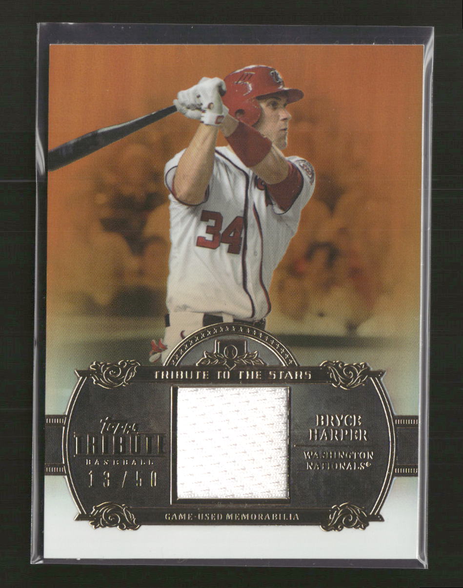 2013 Topps Tribute Tribute to the Stars Relics Orange Bryce Harper #/50 #TTSR-BH