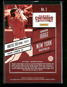 2015 Panini Contenders Aaron Judge #3