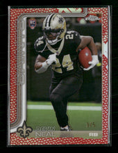 2025 Topps Chrome Football Leather Red Devin Neal Rookie #/5 #391