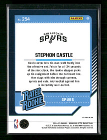 2024-25 Donruss Optic Purple Stephon Castle Rookie #254
