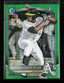 2025 Bowman Draft Chrome Green Mojo Refractor Devin Taylor #/99 #BDC-135