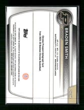 2025-26 Bowman Chrome Prospect Autographs Green Shimmer Braden Smith /99