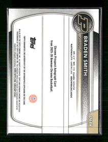 2025-26 Bowman Chrome Prospect Autographs Green Shimmer Braden Smith /99