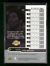 1999-00 Upper Deck HoloGrFX Kobe Bryant #28