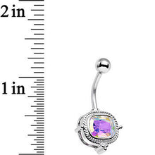 Aurora Gem Fancy Furbish Frame Belly Ring