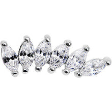 18G 1/4 Clear Cubic Zirconia Elegant Crown Cartilage Earring