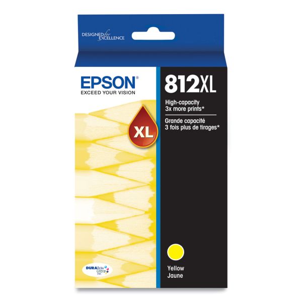 New, Pre-Owned - Epson T812XL Yellow High Yield Ink Cartridge (T812XL420-S)