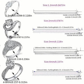 4-Piece Set: Invisible Silicone Ring Size Adjusters – Unisex, Flexible, Minimalist