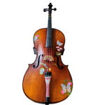 Butterfly Dream Deluxe Cello Outfit | Crystal Tailpiece & Brazilwood Bow