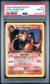 2000 Pokemon Rocket 1st Edition Dark Charizard 8 PSA #21
