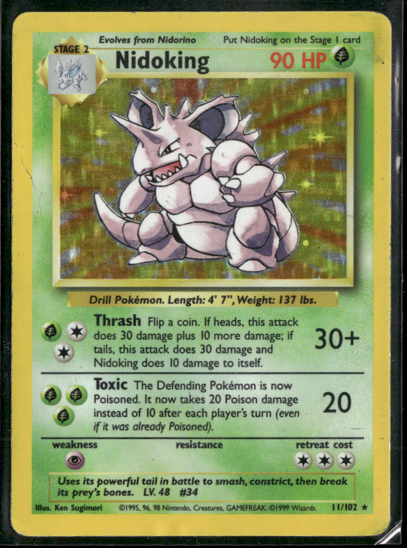 Base Set Nidoking #011/102 Damaged
