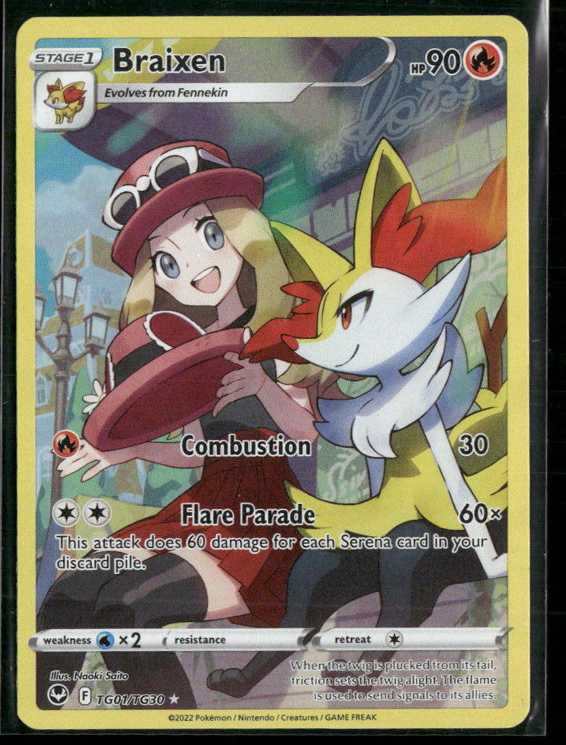 SWSH12: Silver Tempest Trainer Gallery Braixen #TG01/TG30