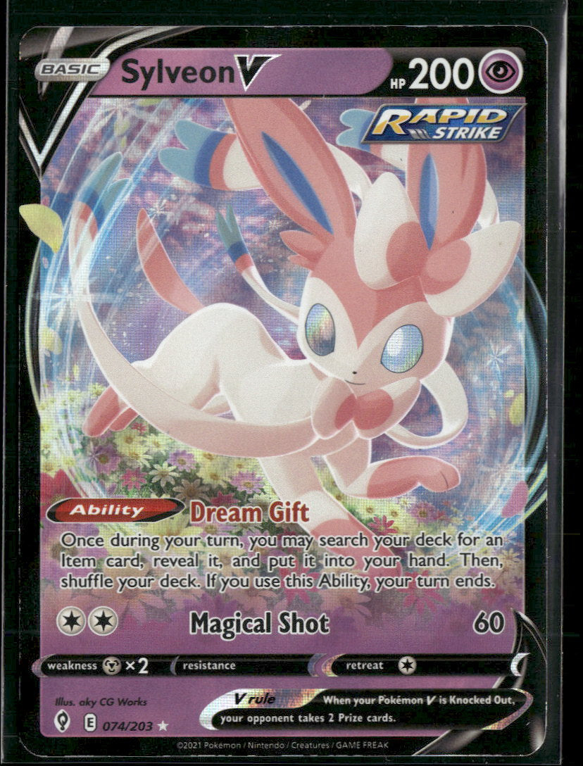 SWSH07: Evolving Skies Sylveon V #074/203