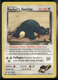 Gym Heroes Rocket's Snorlax #033/132 Damaged
