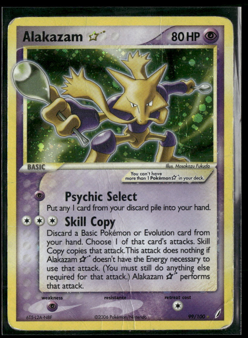 Crystal Guardians Alakazam Star #99/100 Damaged