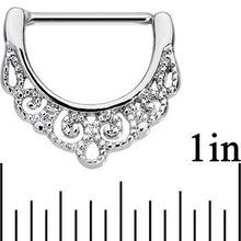 14G 9/16 Stainless Steel Fancy Filigree Nipple Clicker Set