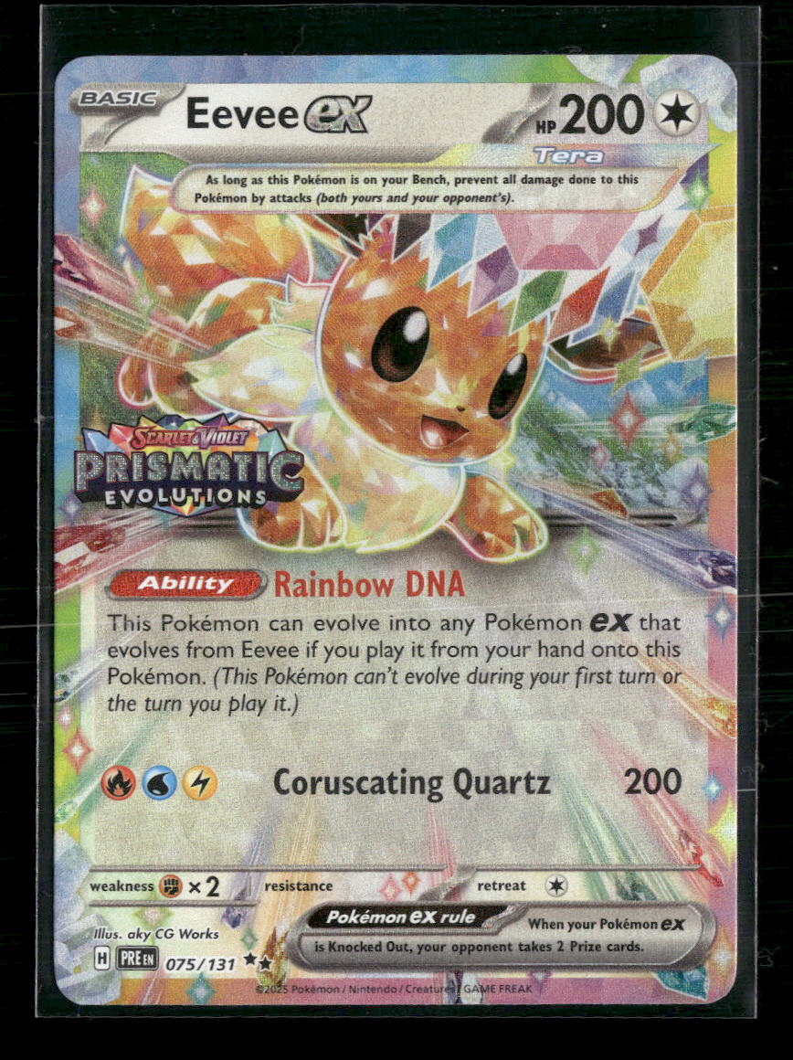 Miscellaneous Cards & Products Eevee ex (Prismatic Evolution Stamp) #075/131
