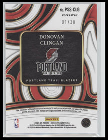 2024-25 Panini Select FOTL Auto Neon Orange #/30 Donovan Clingan #PSS-CLG