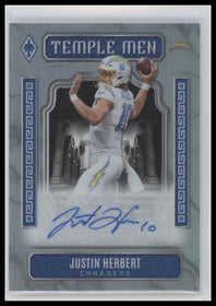 2025 Panini Phoenix Temple Men Autographs Justin Herbert #/49 Auto #TMP-JHT