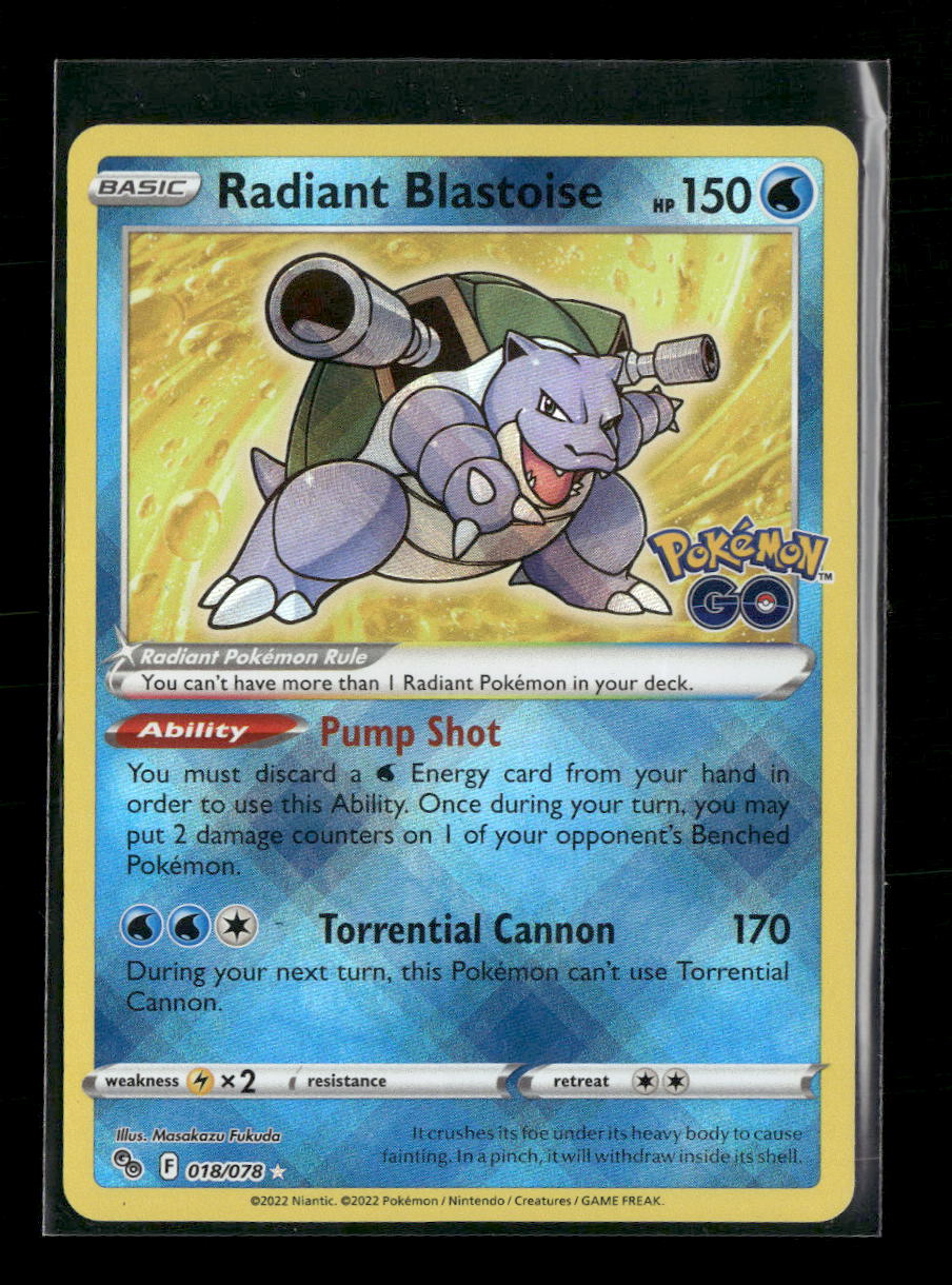Pokemon GO Radiant Blastoise #018/078