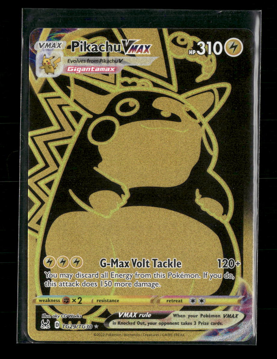 SWSH11: Lost Origin Trainer Gallery Pikachu VMAX (Secret) #TG29/TG30