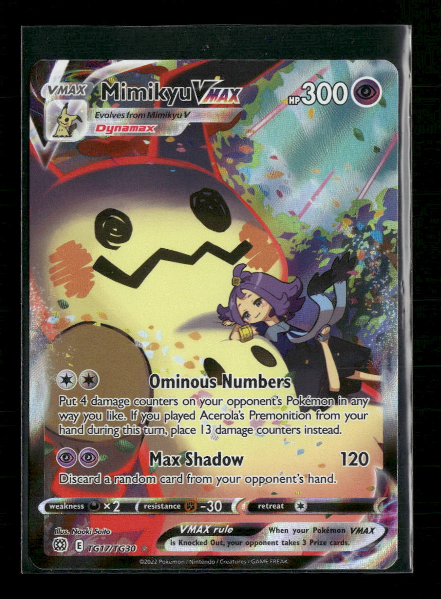 SWSH09: Brilliant Stars Trainer Gallery Mimikyu VMAX #TG17/TG30