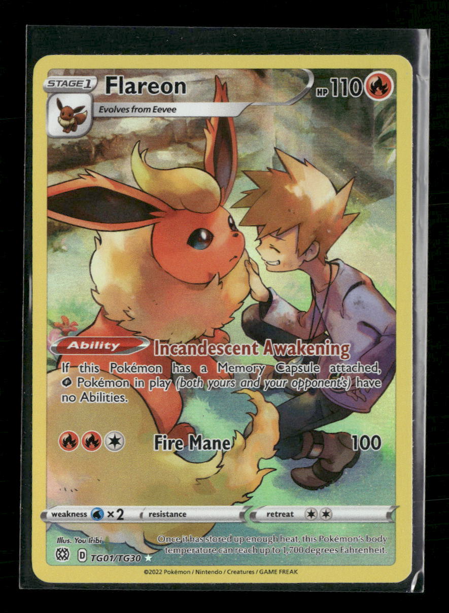 SWSH09: Brilliant Stars Trainer Gallery Flareon #TG01/TG30
