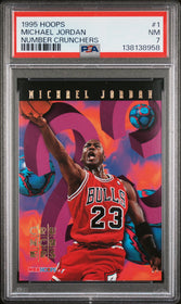 1995 Hoops Number Crunchers Number Crunchers Michael Jordan 7 PSA #1