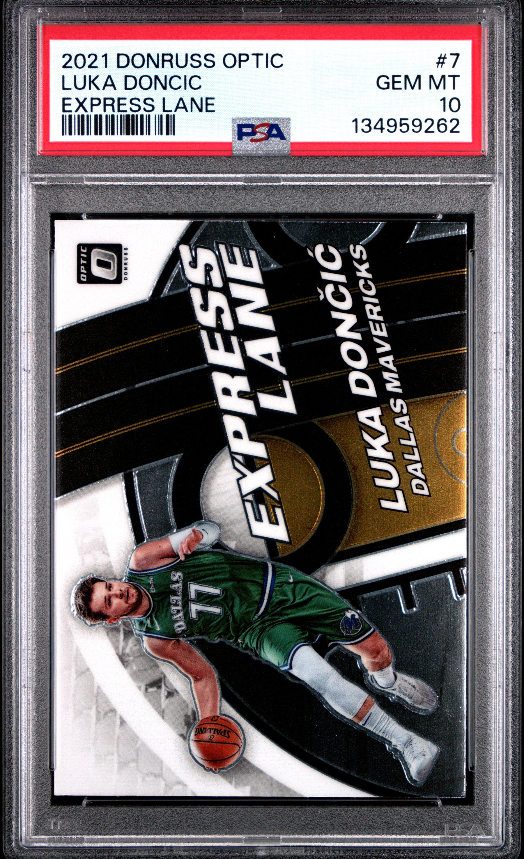 2021 Panini Donruss Optic Express Lane Express Lane Luka Doncic 10 PSA #7