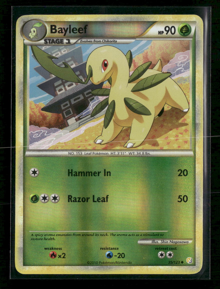 HeartGold SoulSilver Bayleef Reverse Holo #35/123