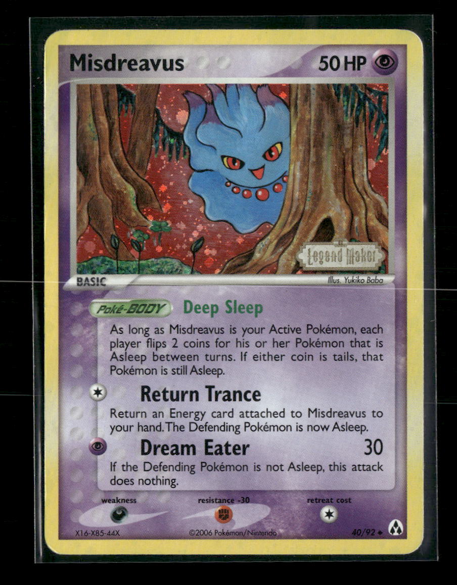 Legend Maker Misdreavus Reverse Holo #40/92 *Damaged*