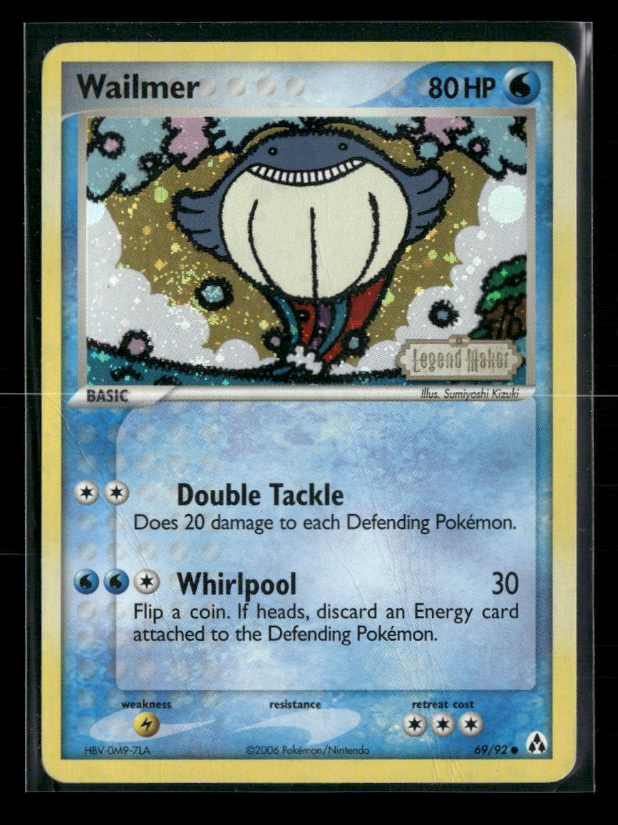 Legend Maker Wailmer Reverse Holo #69/92 *Damaged*