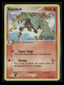Delta Species Rapidash Reverse Holo #52/113 *Damaged*