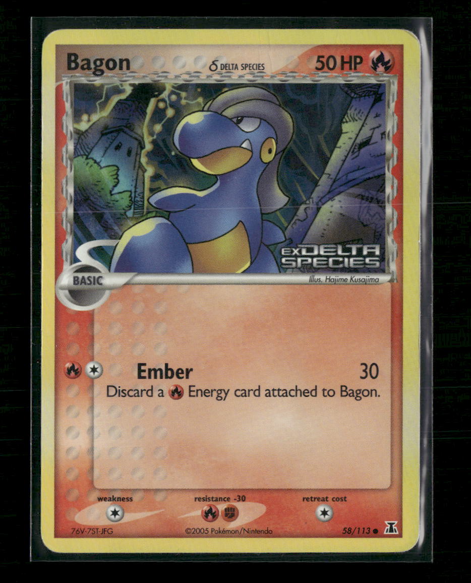Delta Species Bagon Reverse Holo #58/113 *Damaged*