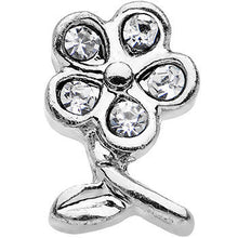 16G Clear Gem Petal Flower Right Ear Cartilage Earring