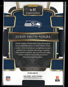 2023 Panini Select Black and Gold Prizms Die Cuts Jaxon Smith-Njigba Rookie #87