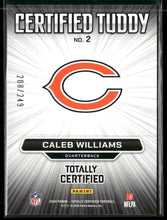 2024 Panini Totally Certified Certified Tuddy Mirror Red Caleb Williams #/249 #2