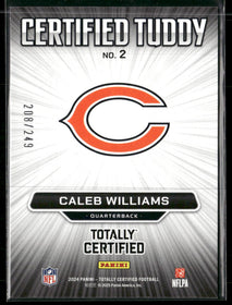 2024 Panini Totally Certified Certified Tuddy Mirror Red Caleb Williams #/249 #2