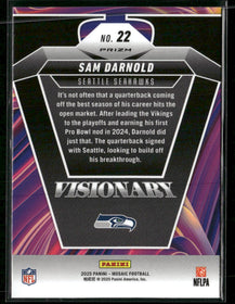 2025 Panini Mosaic Visionary Sam Darnold #22
