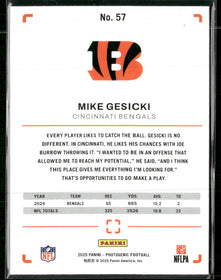 2025 Panini Photogenic Green Mike Gesicki #/25 Auto #57