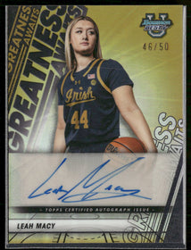 2025-26 Bowman Best U Greatness Awaits Auto Gold #50 Leah Macy #GA-LM