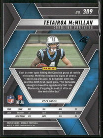 2025 Panini Mosaic Blue Scope Tetairoa McMillan Rookie #309