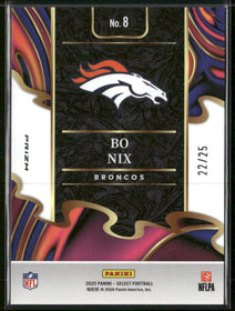 2025 Panini Select Phenomenon Tie-Dye Prizm Bo Nix #/25 #8