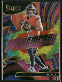 2025 Panini Select Phenomenon Tie-Dye Prizm Bo Nix #/25 #8