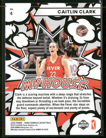 2025 Donruss WNBA My House Press Proof Blue Caitlin Clark #4